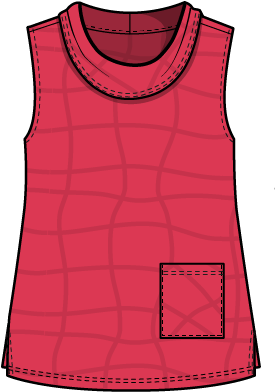 Habitat Wavy Knit Cowl Tank Top - 13002 - POPSICLE (NOT KIWI)