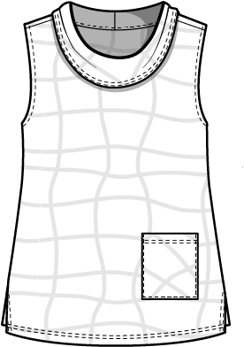 Habitat Wavy Knit Cowl Tank Top - 13002 - WHITE (NOT KIWI)