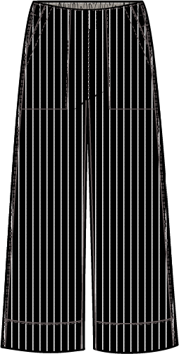 Habitat Cool Tech Marlo Striped Crop - 18066 - BLACK (NOT WHITE)
