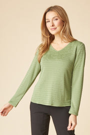Habitat Lustre Lines Seamed Tee - 23314 - FERN