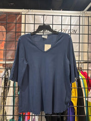 Prairie Cotton by CMC Soft Cotton Relax Elvow Lettuce Edge Top  - 9192