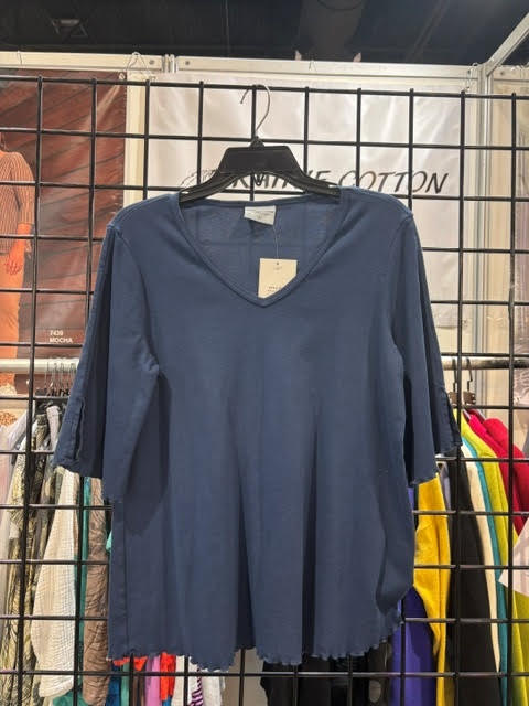Prairie Cotton by CMC Soft Cotton Relax Elvow Lettuce Edge Top  - 9192