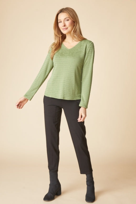 Habitat Lustre Lines Seamed Tee - 23314 - FERN