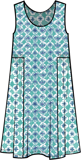 Habitat Pattern Pending Smock Star Dress - 57680 - GROTTO (NOT KIWI)