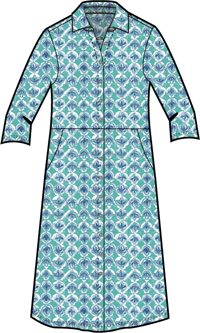 Habitat Pattern Pending Button It Up Dress - 57685 - GROTTO (NOT KIWI)