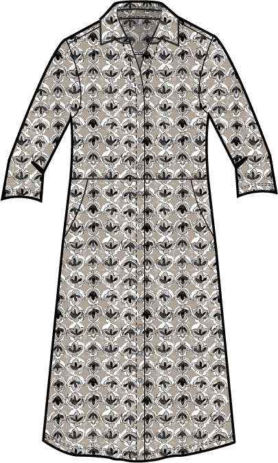 Habitat Pattern Pending Button It Up Dress - 57685 - SAND (NOT KIWI)