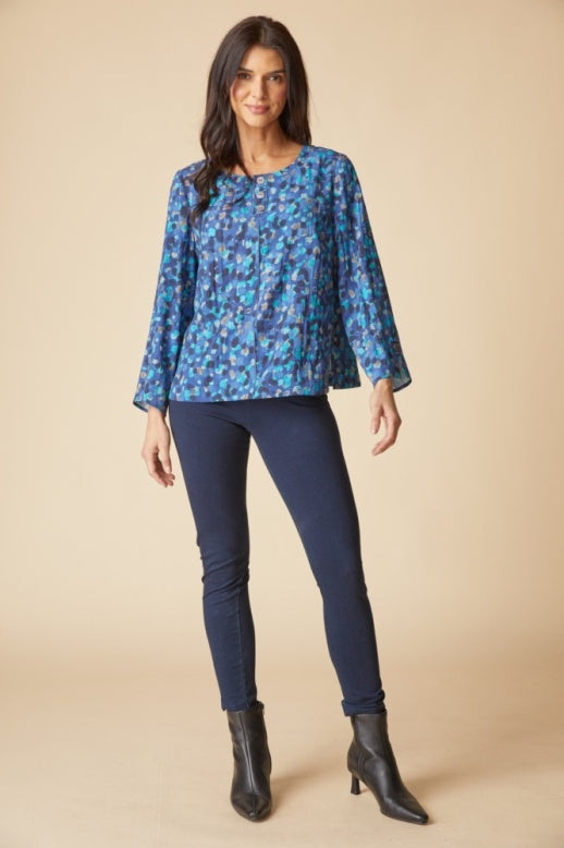 Habitat Destination Unknown Dot Pleat Back Button Pullover - 34332 - TIDE