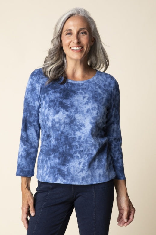 Habitat Cozy Rib Marble Crew Neck Tee - 17011 - INDIGO