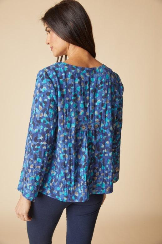 Habitat Destination Unknown Dot Pleat Back Button Pullover - 34332 - TIDE