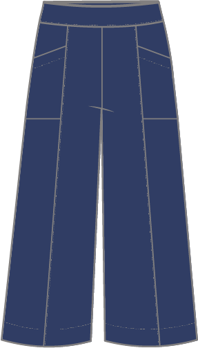 Habitat Crinkle Crepe Dream Team Solid Aria Capri Pant - 21362 - NAVY (NOT BLACK)