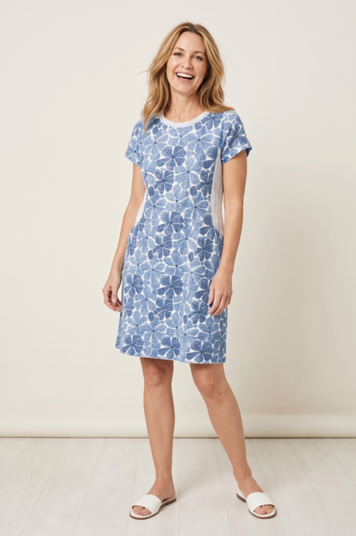 Habitat Crinkle Crepe Dream Team Astrid Dress - 21784 - CASCADE