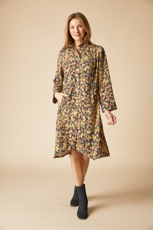 Habitat Destination Unknown Dot Artist Dress/Duster - 34388 - MUSHROOM