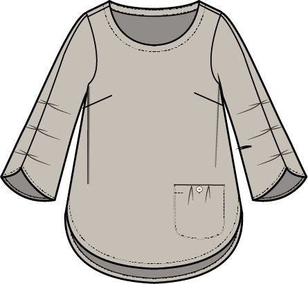 Habitat Rayon Jacquard Pleat Pullover - 30712 - ECRU (NOT FLIGHTFALL)