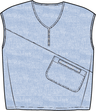 Habitat Linen Solid Pocket Shell Top - 41510 - CASCADE (NOT WHITE)