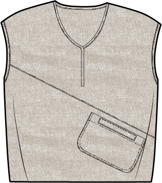 Habitat Linen Solid Pocket Shell Top - 41510 - SAND (NOT WHITE)