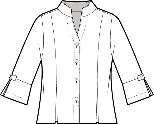 Habitat Linen Solid Tab Jacket - 41549 - WHITE (NOT VAPOR)