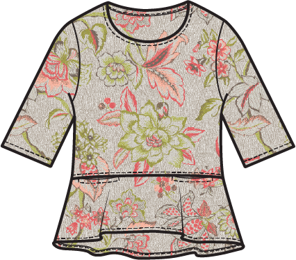 Habitat Linen Jaco-Beans Peplum Top - 41801 - SAND (NOT WHITE)