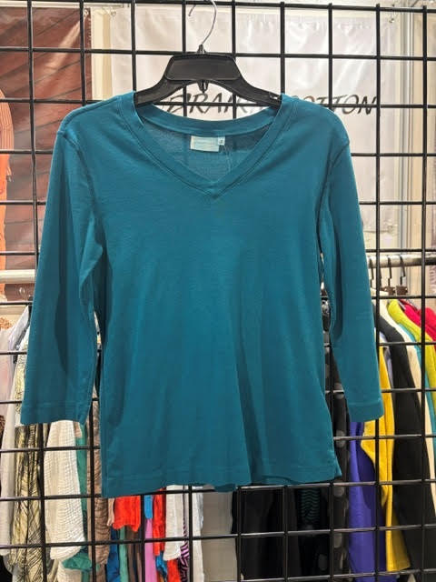 Prairie Cotton by CMC Soft Cotton 3/4 Sleeve V-Neck Top - 9268