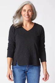 Habitat Cotton Pebble Seamed L/S Tee - 27555 - BLACK