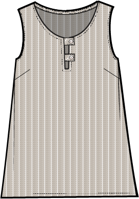 Habitat Linen Stripe Button Tab Tank - 41613 - SAND (NOT CASCADE)