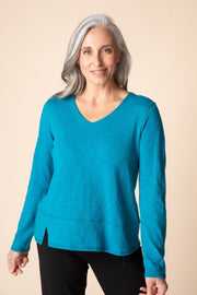 Habitat Cotton Pebble Seamed L/S Tee - 27555 - TEAL