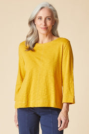 Habitat Cotton Pebble Coverstitch Boatneck - 27522 - HONEY