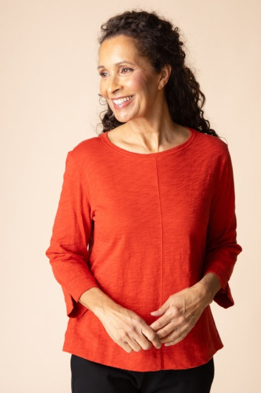 Habitat Cotton Pebble Coverstitch Boatneck - 27522 - SIENNA