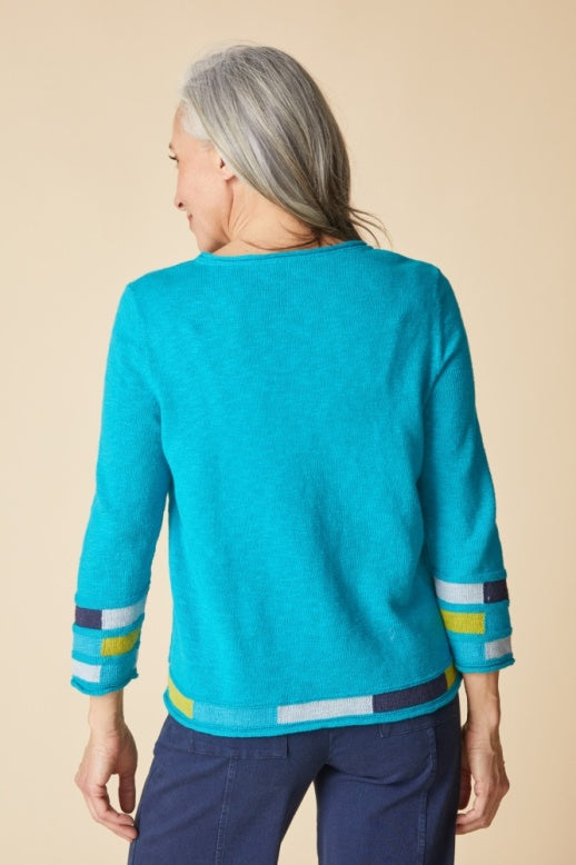 Habitat Autumn Cotton Mosaic Pullover - 89704 - PACIFIC