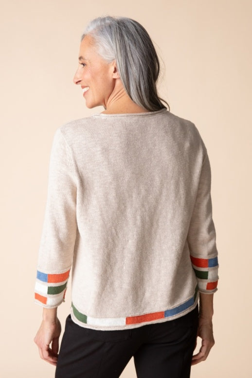 Habitat Autumn Cotton Mosaic Pullover - 89704 - DOVE