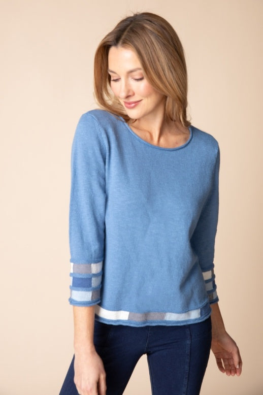Habitat Autumn Cotton Mosaic Pullover - 89704 - HARBOR