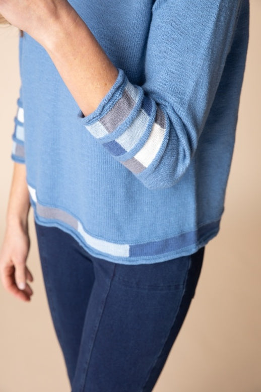Habitat Autumn Cotton Mosaic Pullover - 89704 - HARBOR