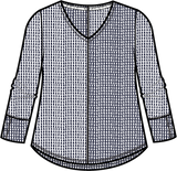 Habitat Opposites Attract Snap Sleeve Tee - 31321 - NAVY (NOT PINK)