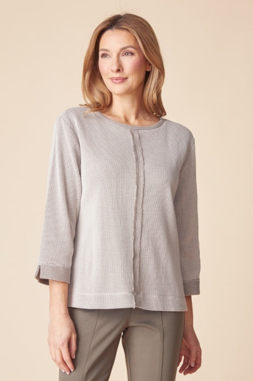 Habitat Opposites Attract Seamed Pullover - 31323 - DOVE