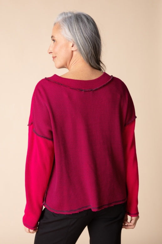 Habitat Opposites Attract Inside Out Pullover - 31318 - FUCHSIA