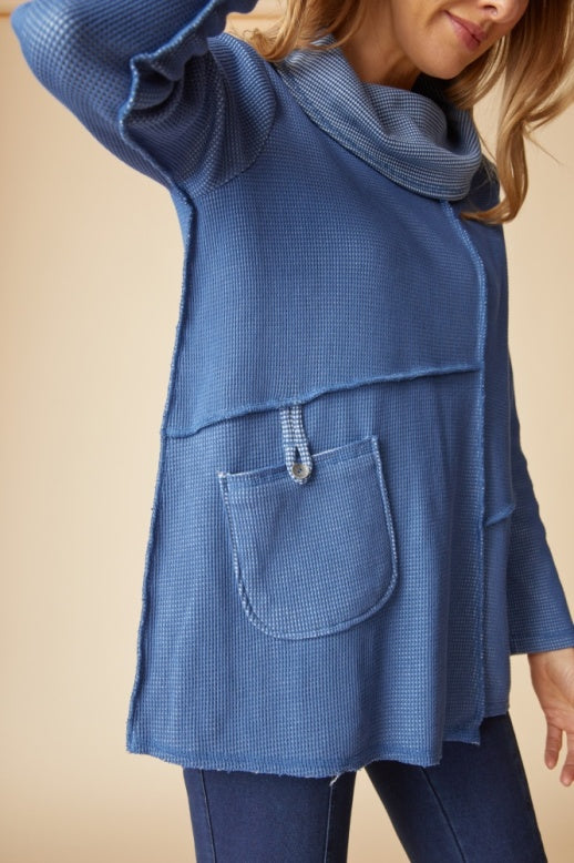 Habitat Opposites Attract Contrast Cowl Tunic - 31327 - BREEZE