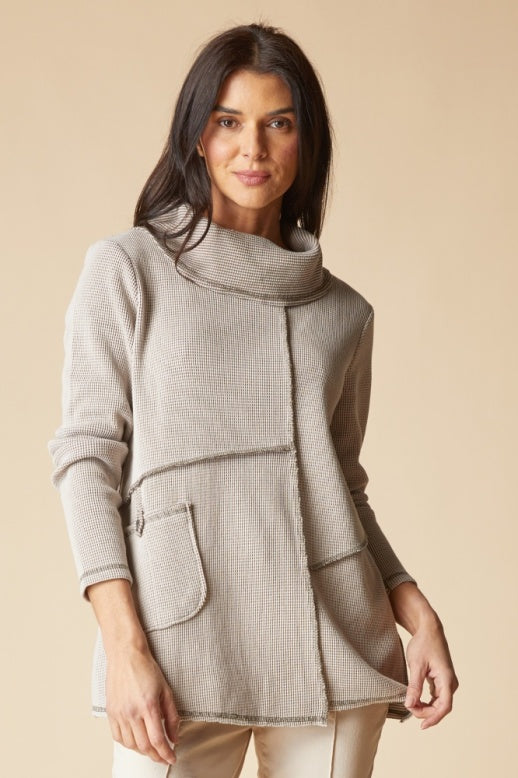 Habitat Opposites Attract Contrast Cowl Tunic - 31327 - DOVE