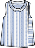 Habitat Scatter Stripe Tunic - 16624 - BLUEBELL (NOT DEWDROP)