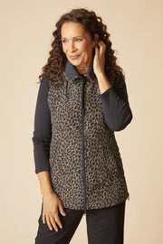 Habitat Reversible Print Quilt Puffer Vest - 36725 - BLACK