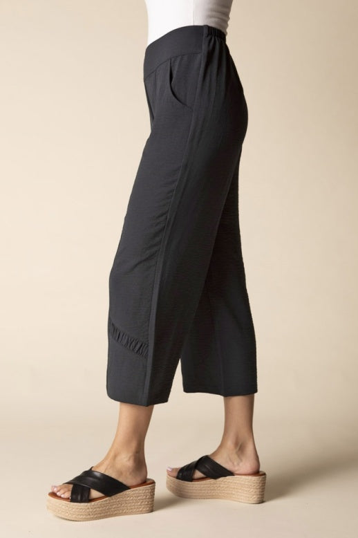 Habitat Destination Unknown Gather Together Shirred Crop Pant - 30661 - BLACK