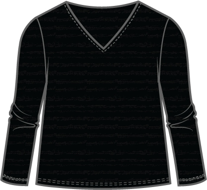 Habitat Lustre Lines Seamed Tee - 23314 - BLACK (NOT TIDE)