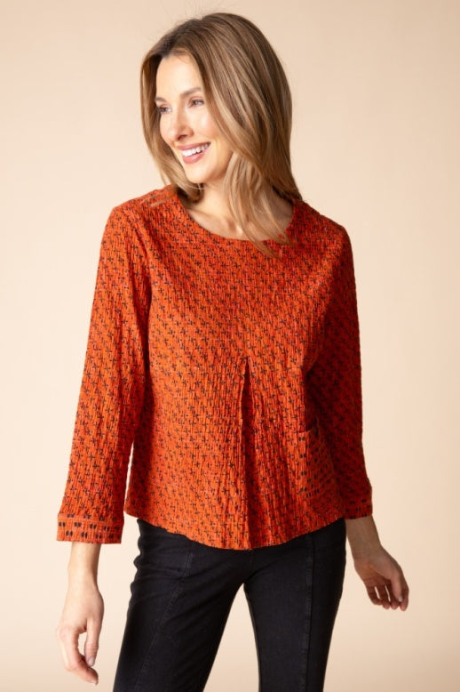 Habitat Mix & Match Geo Inverted Pleat Pullover - 48102 - SIENNA
