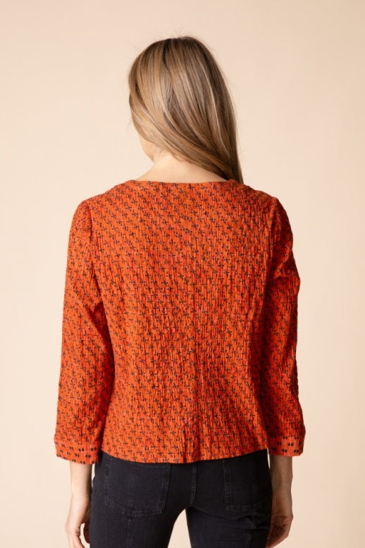 Habitat Mix & Match Geo Inverted Pleat Pullover - 48102 - SIENNA