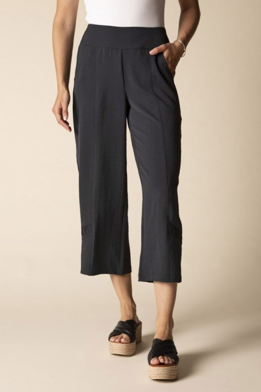 Habitat Destination Unknown Gather Together Shirred Crop Pant - 30661 - BLACK