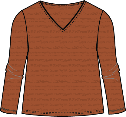 Habitat Lustre Lines Seamed Tee - 23314 - PAPRIKA (NOT TIDE)
