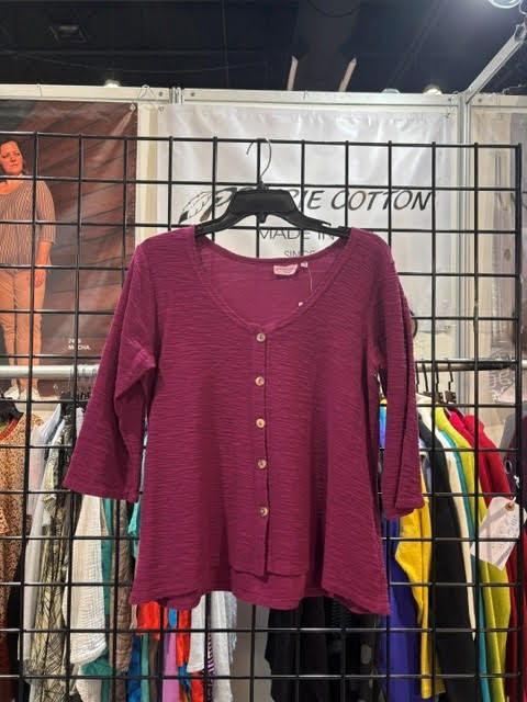 Prairie Cotton by CMC Slub French Terry Long Sleeve Cardigan - SB889