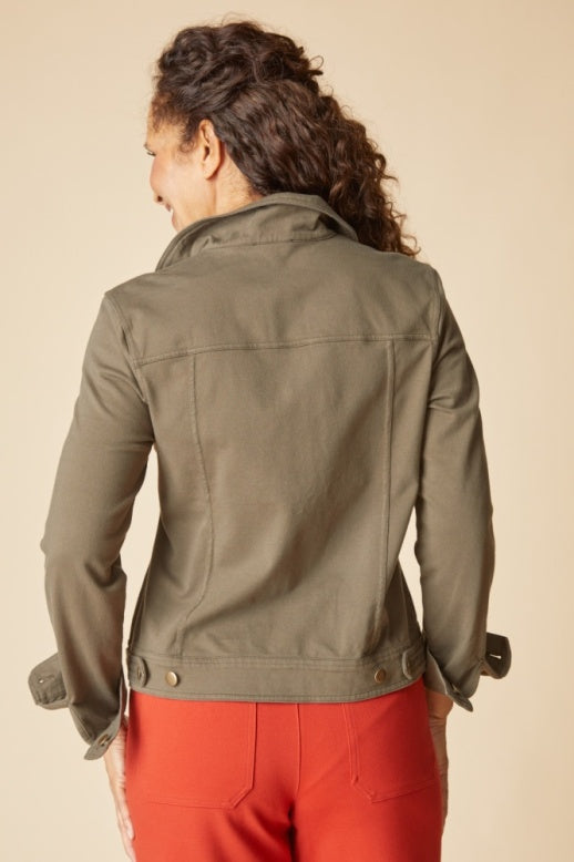 Habitat Stonewash Cotton Spandex Jean Jacket - 31520 - UMBER
