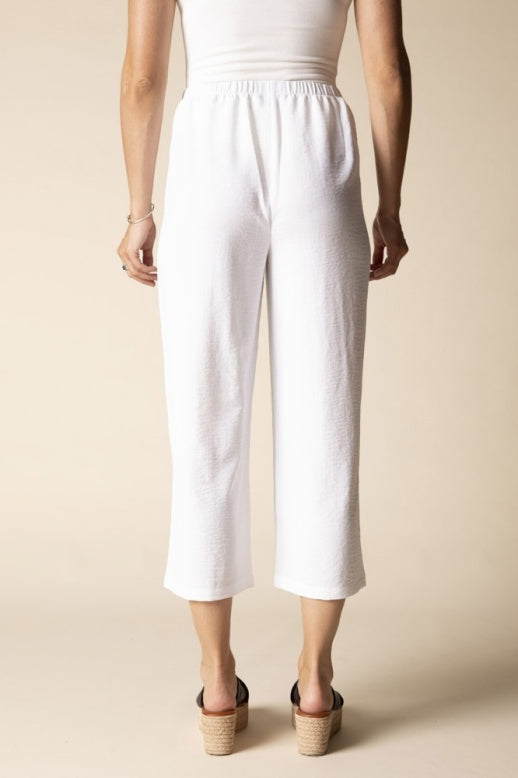 Habitat Destination Unknown Gather Together Shirred Crop Pant - 30661 - WHITE
