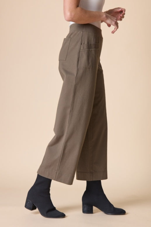 Habitat Stonewash Cotton Spandex Angle Pocket Flood - 31563 - UMBER