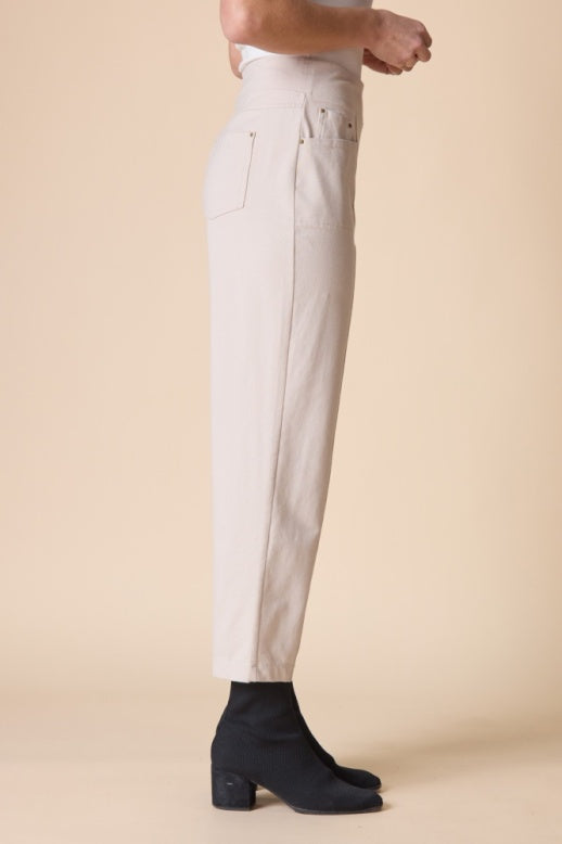 Habitat Stonewash Cotton Spandex Seamed Front Straight Leg - 31572 - DOVE