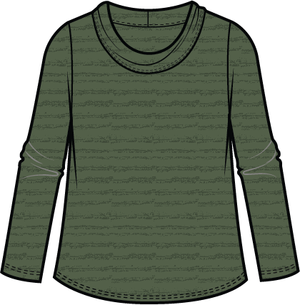 Habitat Lustre Lines Cowl Top - 23329 - FERN (NOT PAPRIKA)